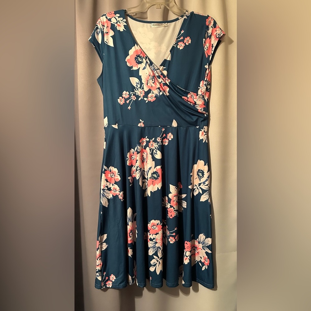 Floral Blue Dress